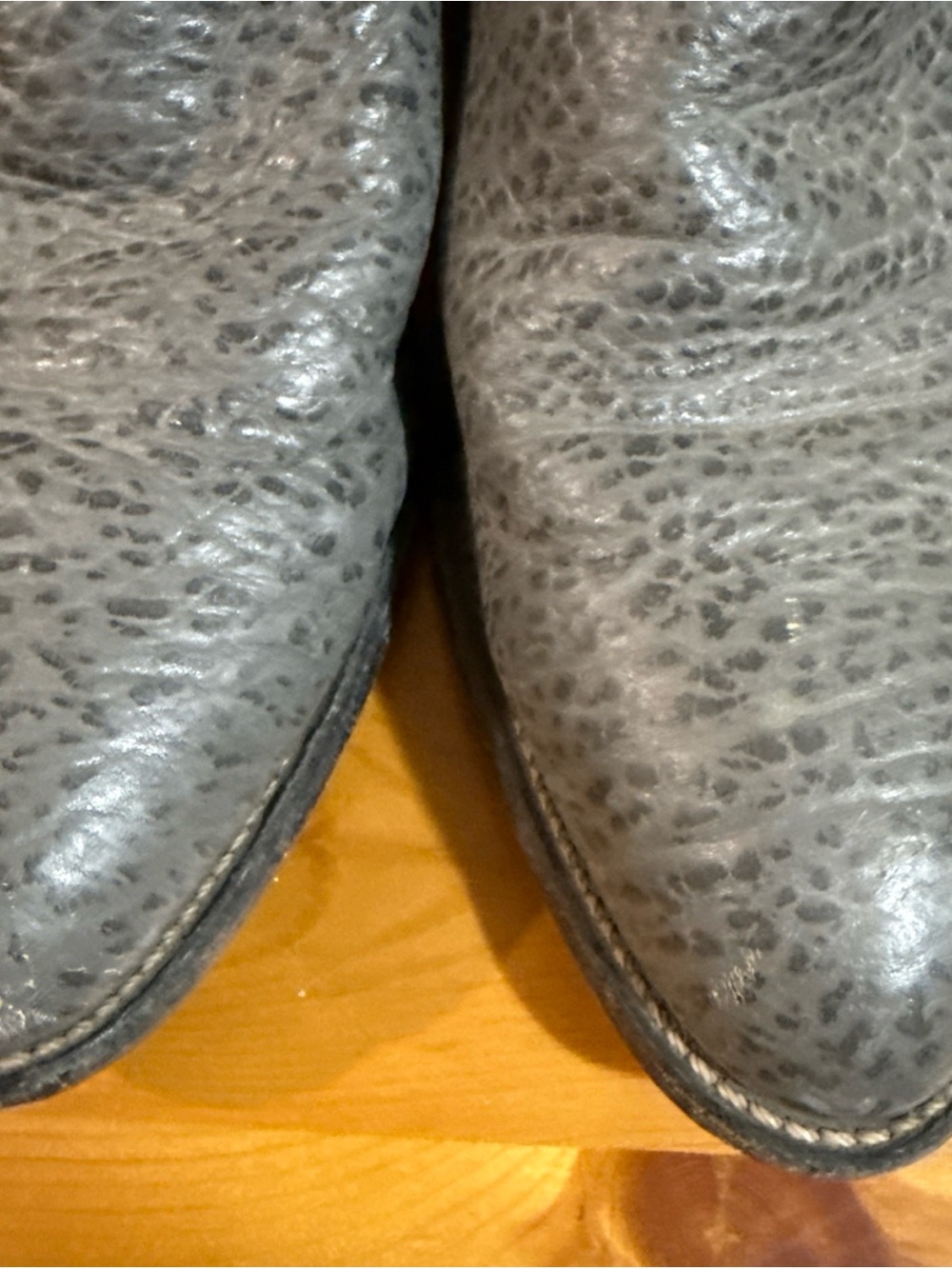 Palomino Men's Grey Western Cowboy Boots - Classic Embroidered Shaft - Picture 12 of 13